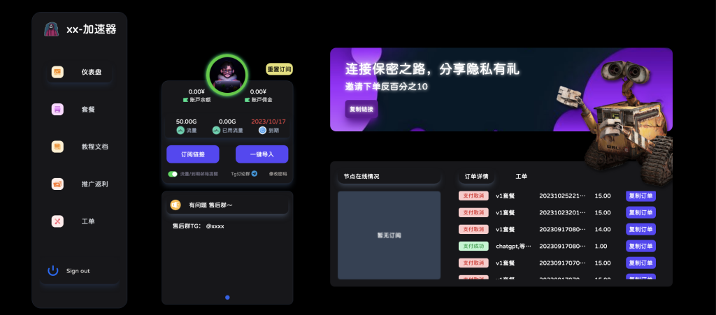 图片[3]-机场搭建+XrayR后端对接 附主题模板 - 毕方资源网-毕方博客-毕方工作室-资源网-技术网-源码网-线报网-导航网-写真网