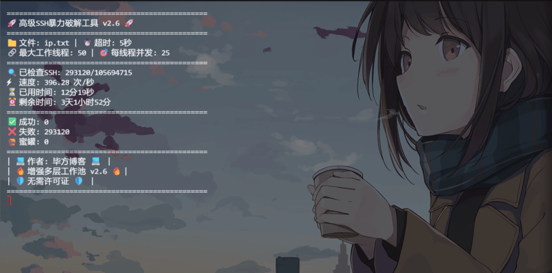 SSH暴力破解工具【已优化+无敌密码字典】-毕方资源网